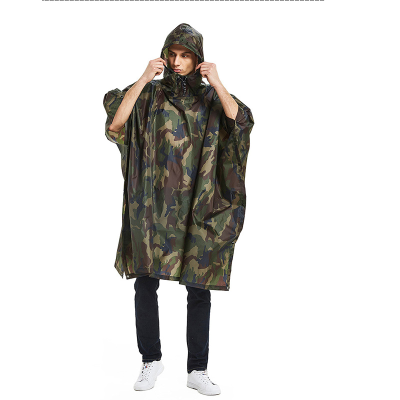 Camping Rain Poncho - 3 in 1 Raincoat Backpack Rain